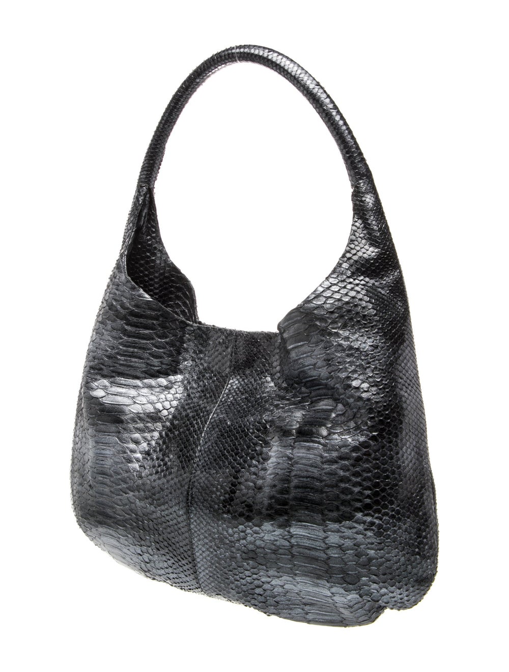 Devi Kroell Top Handle Bag Blue Python Rolled Han… - image 3