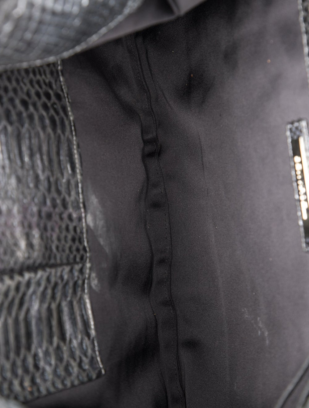 Devi Kroell Top Handle Bag Blue Python Rolled Han… - image 6