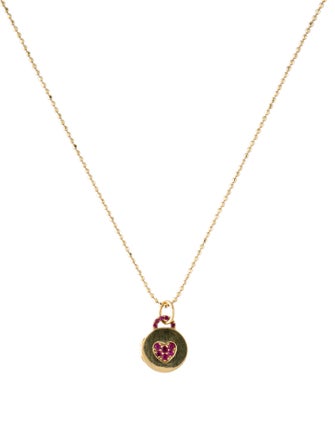 Devon Woodhill 18K Ruby Locket W/ 14K Chain