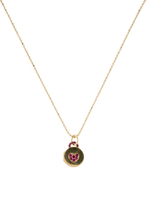 Devon Woodhill 18K Ruby Locket W/ 14K Chain