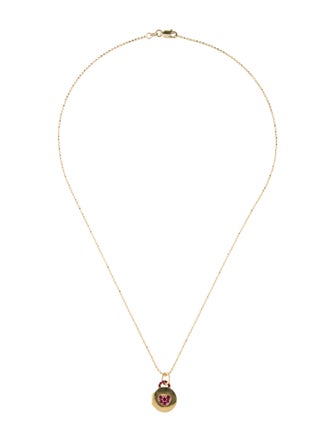 Devon Woodhill 18K Ruby Locket W/ 14K Chain