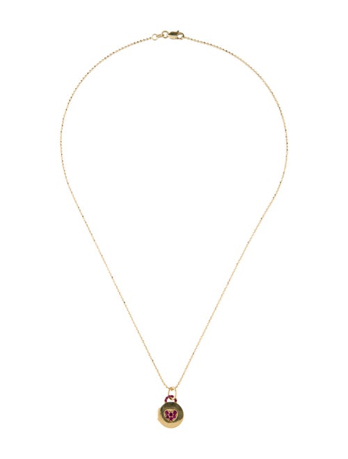 Devon Woodhill 18K Ruby Locket W/ 14K Chain