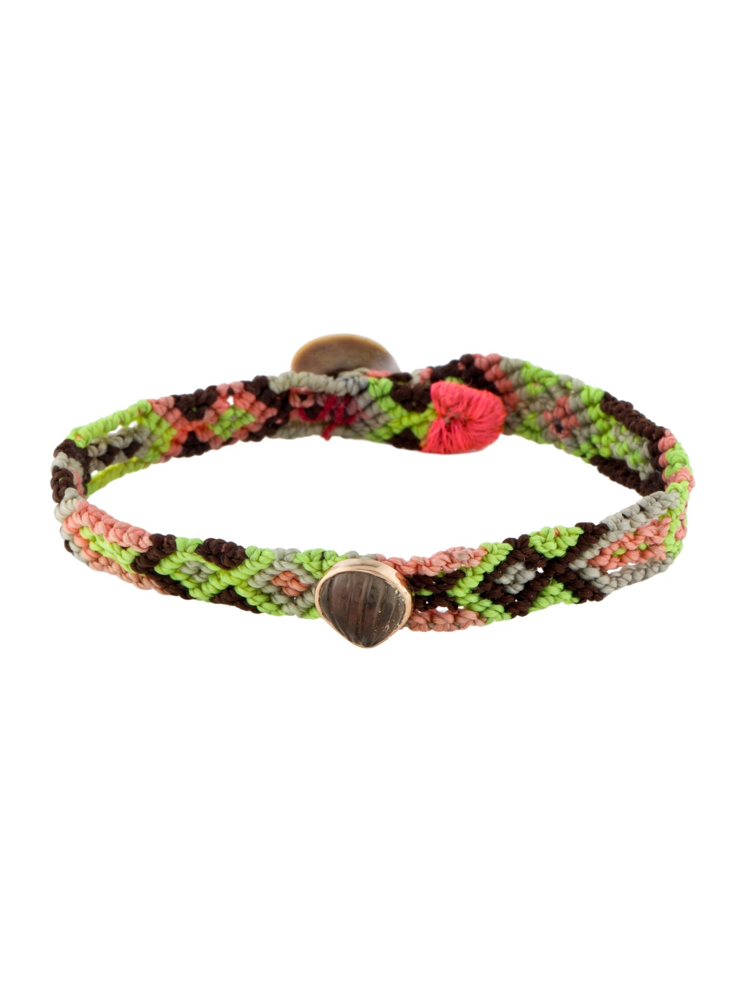 Dezso by Sara Beltran Shell & Smoky Quartz Bracelet