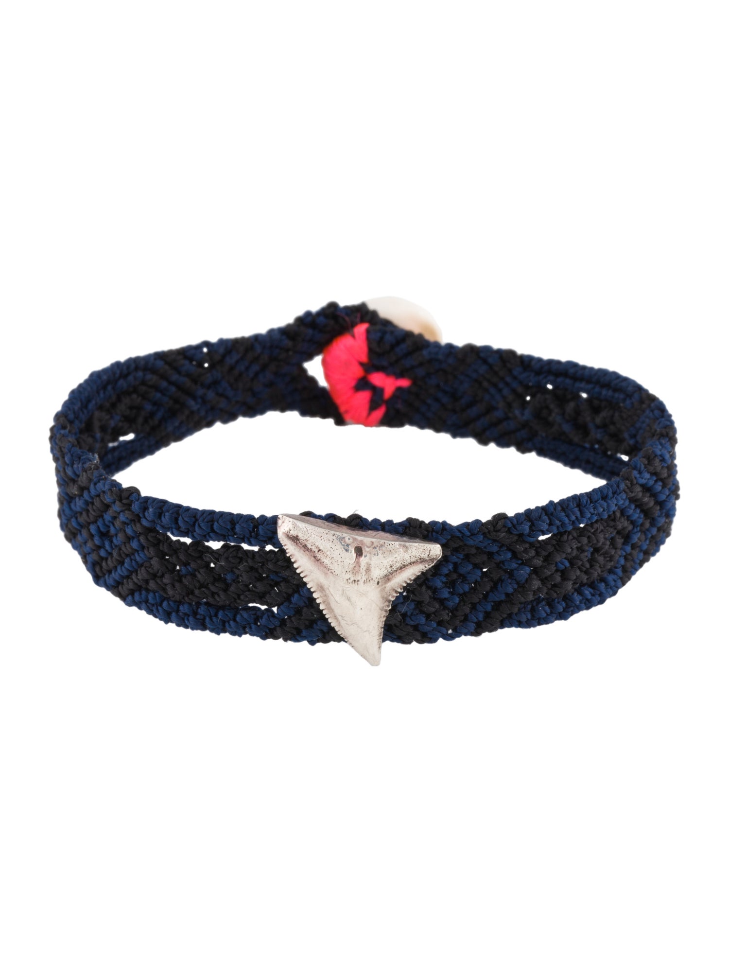 Dezso by Sara Beltran Shell & Nylon Braided 'Mexican Shark Tooth' Wrap Bracelet