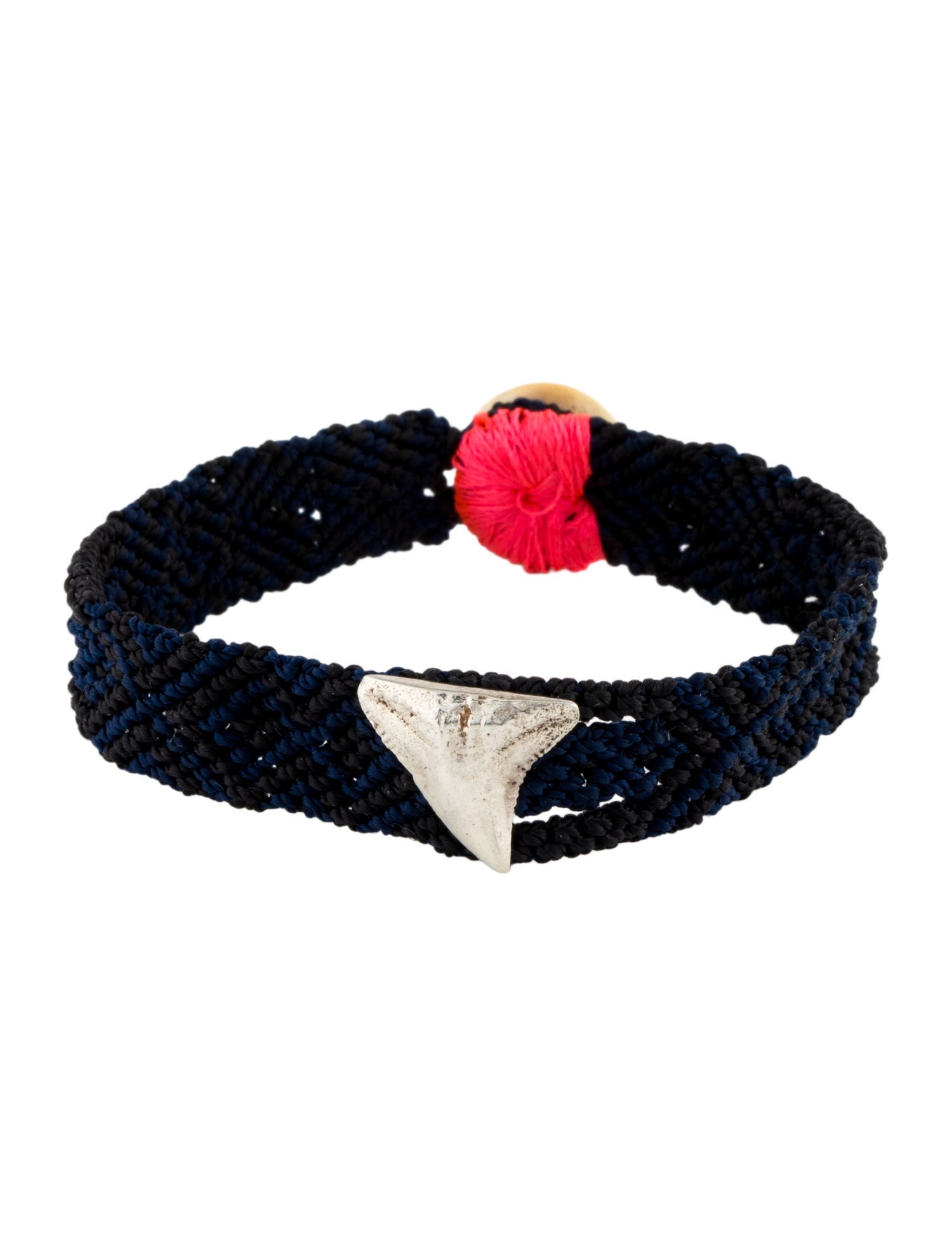 Dezso by Sara Beltran Shell & Nylon "Shark Tooth" Mexican Bracelet