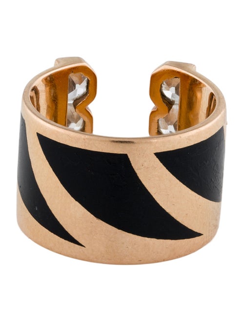 Dezso by Sara Beltran 18K Diamond & Enamel Deco Shark Ring