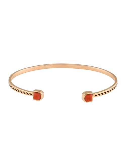 Dezso by Sara Beltran 18K Coral & Enamel Cuff