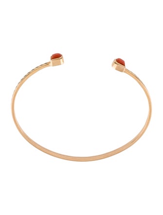 Dezso by Sara Beltran 18K Coral & Enamel Cuff