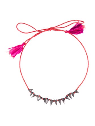 Dezso by Sara Beltran 'Shark Tooth Mexican Tassel' Collar Necklace