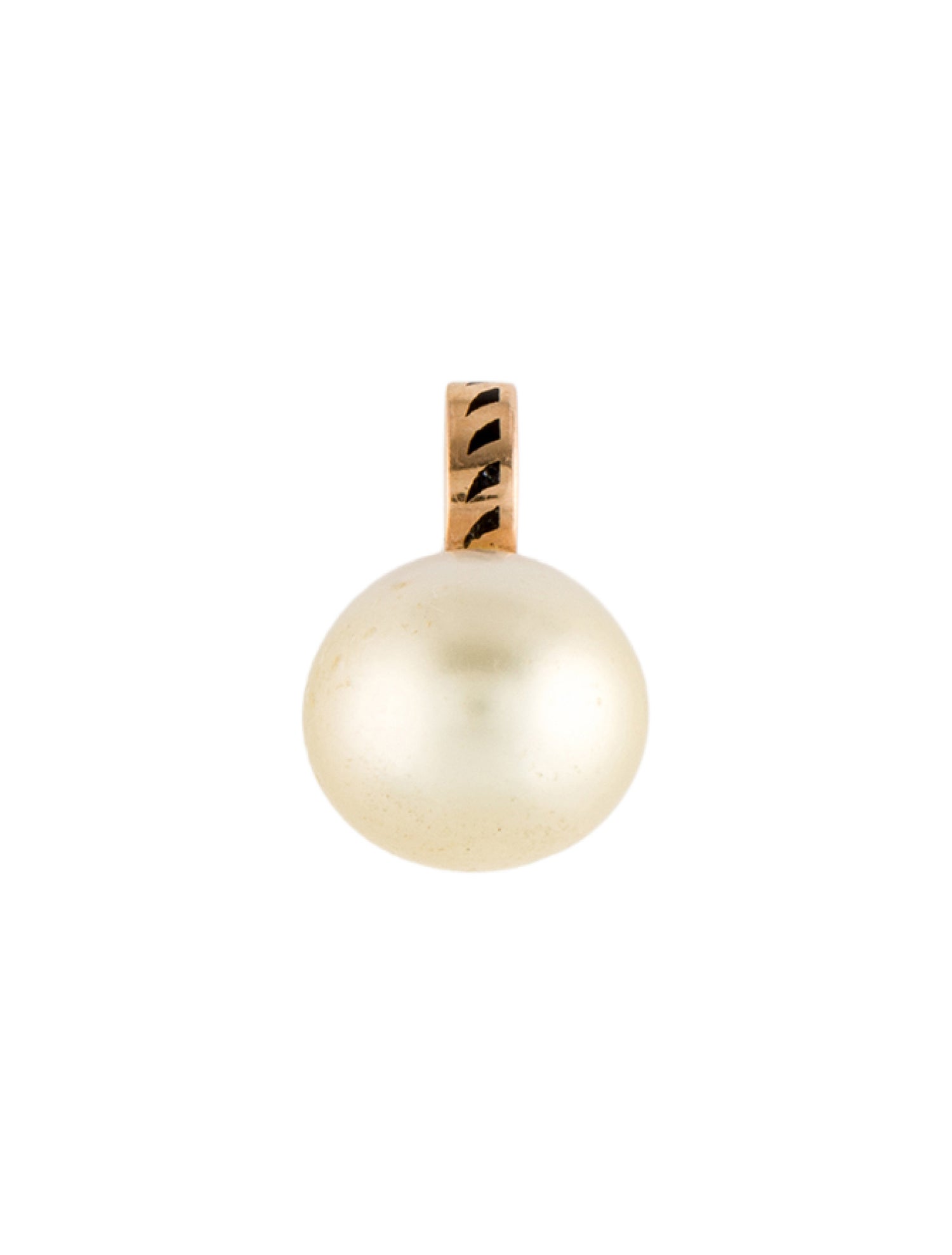 Dezso by Sara Beltran 18K Pearl & Enamel Fin Pendant