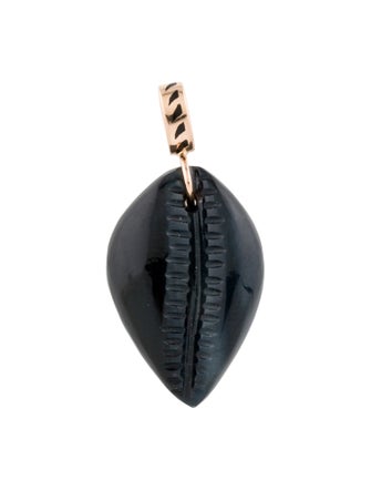 Dezso by Sara Beltran 18K Hawk's Eye Quartz Cowry Pendant
