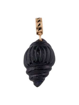 Dezso by Sara Beltran 18K Carved Iolite Shell Pendant