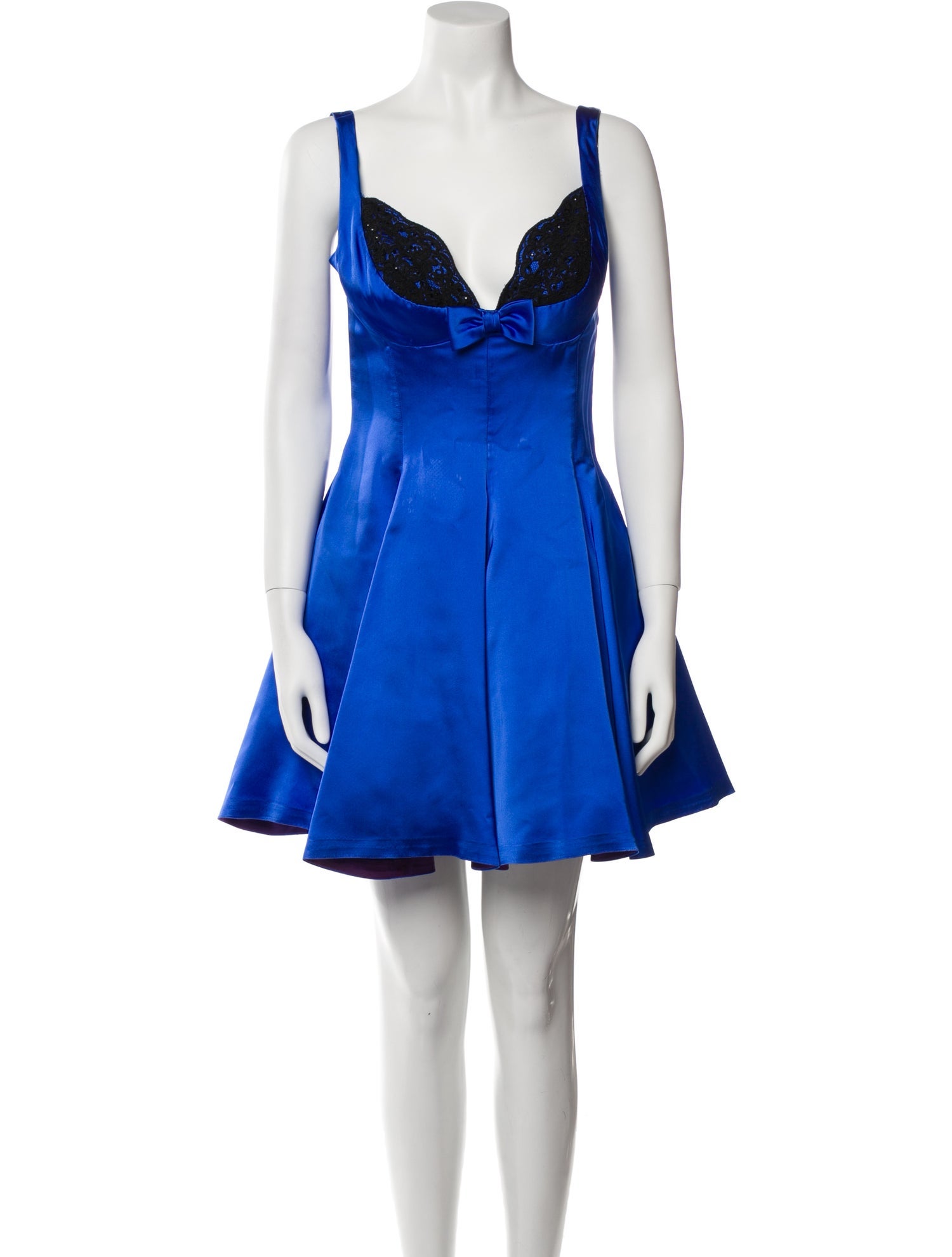 David Fielden Plunge Neckline Mini Dress