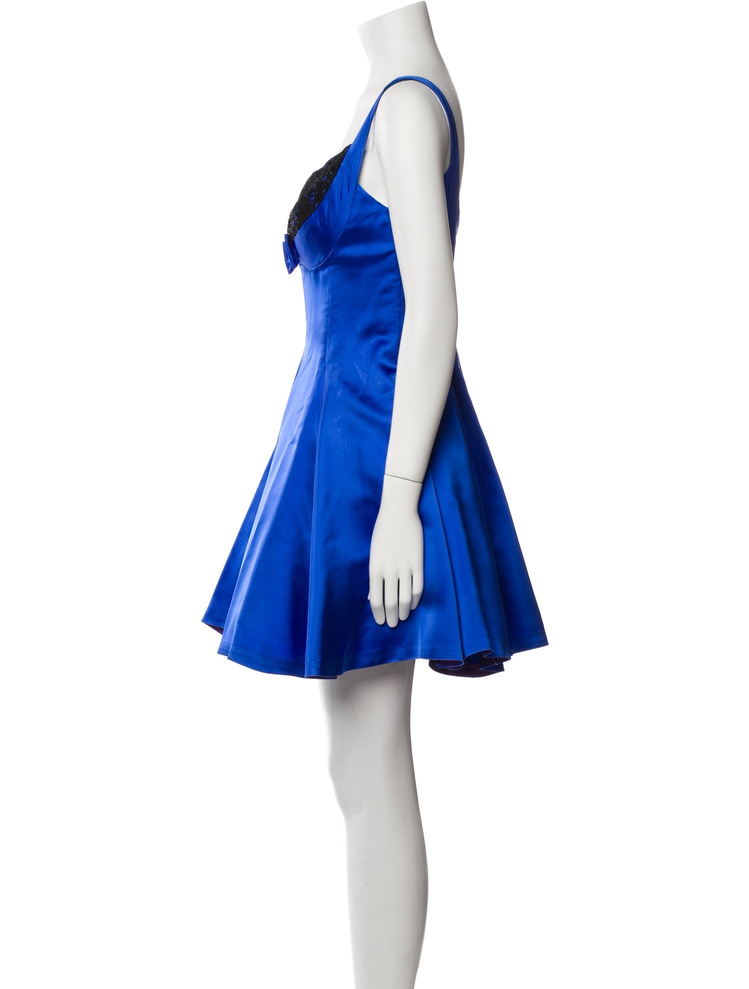 David Fielden Plunge Neckline Mini Dress