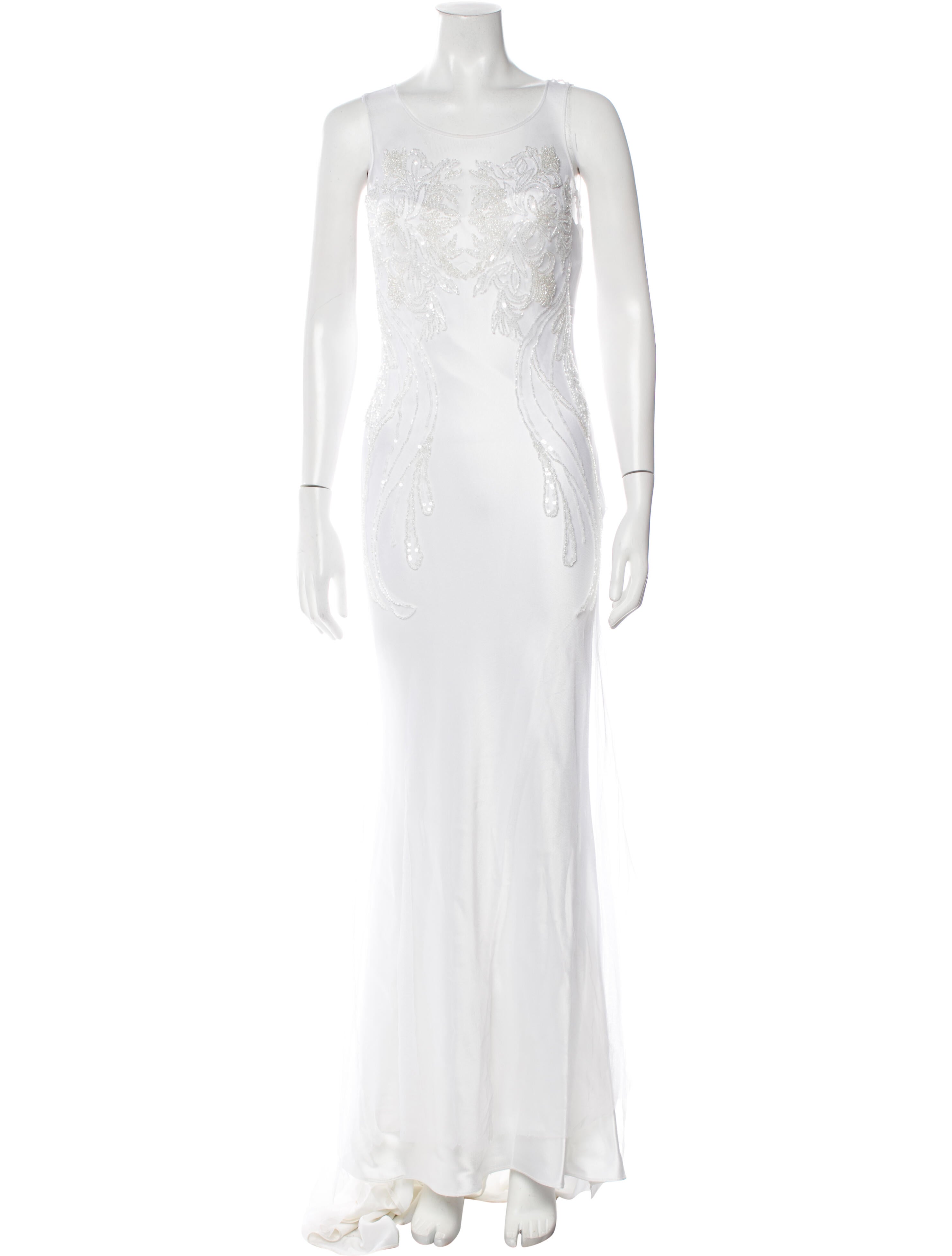 David Fielden Square Neckline Long Dress