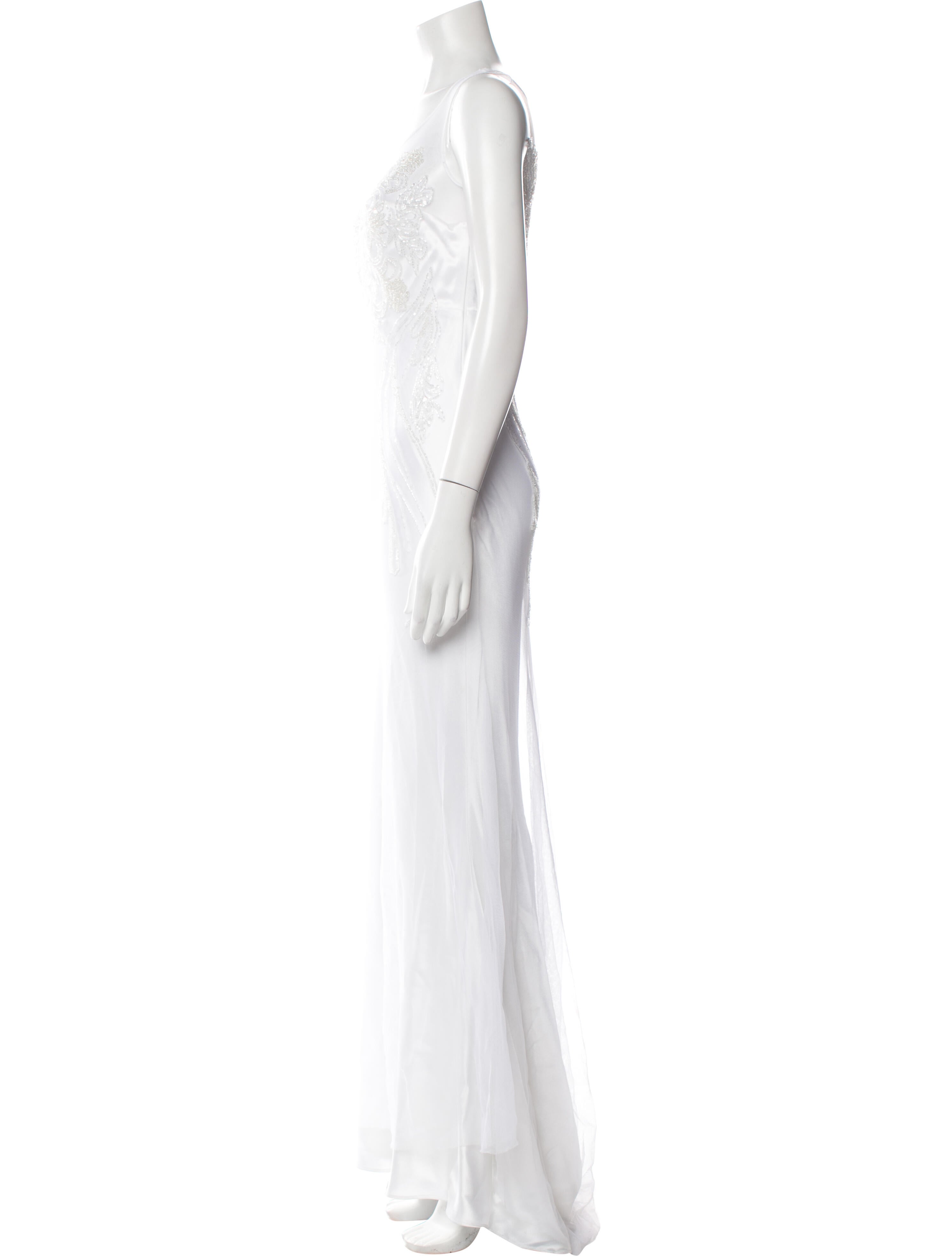 David Fielden Square Neckline Long Dress