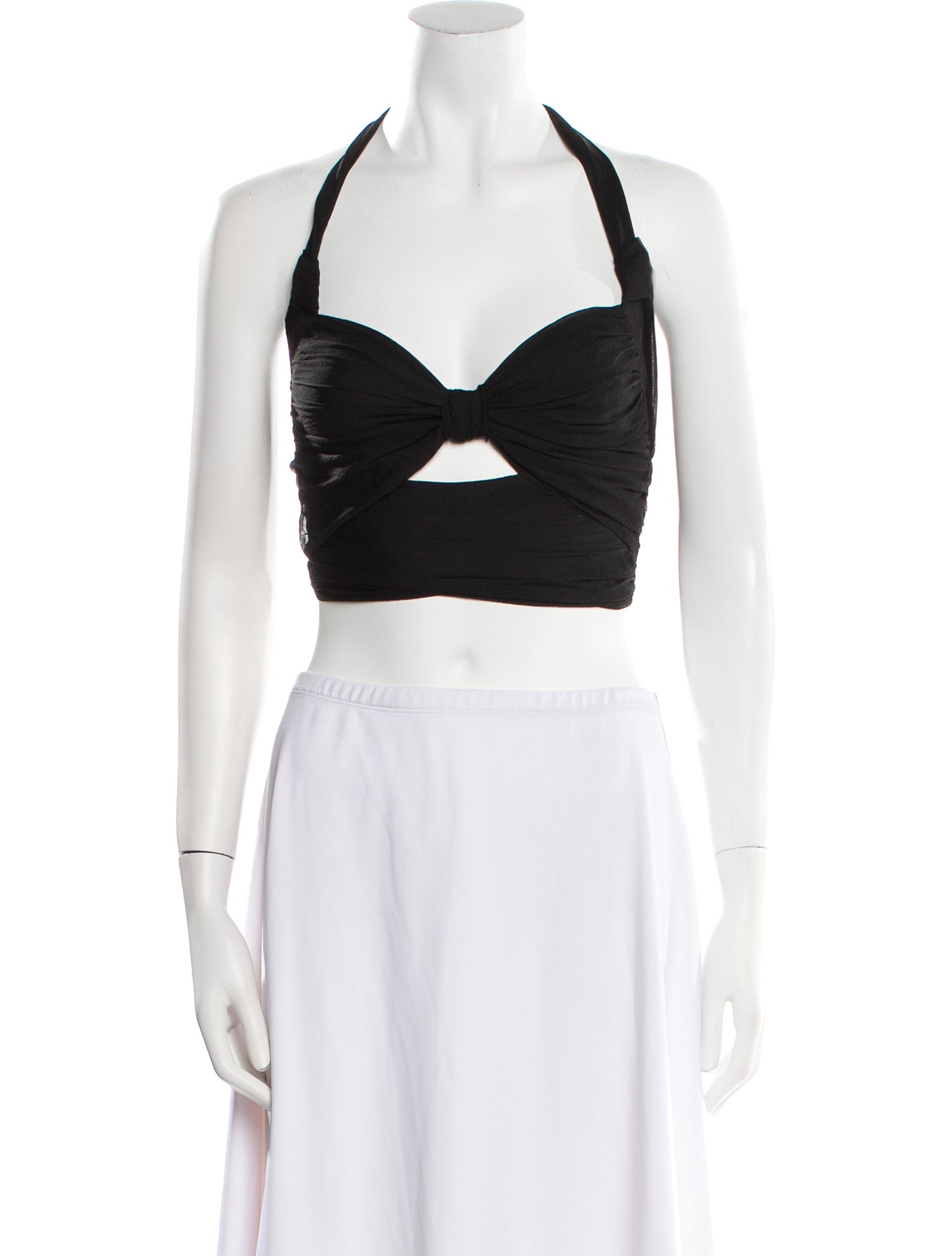 David Fielden Halterneck Sleeveless Crop Top