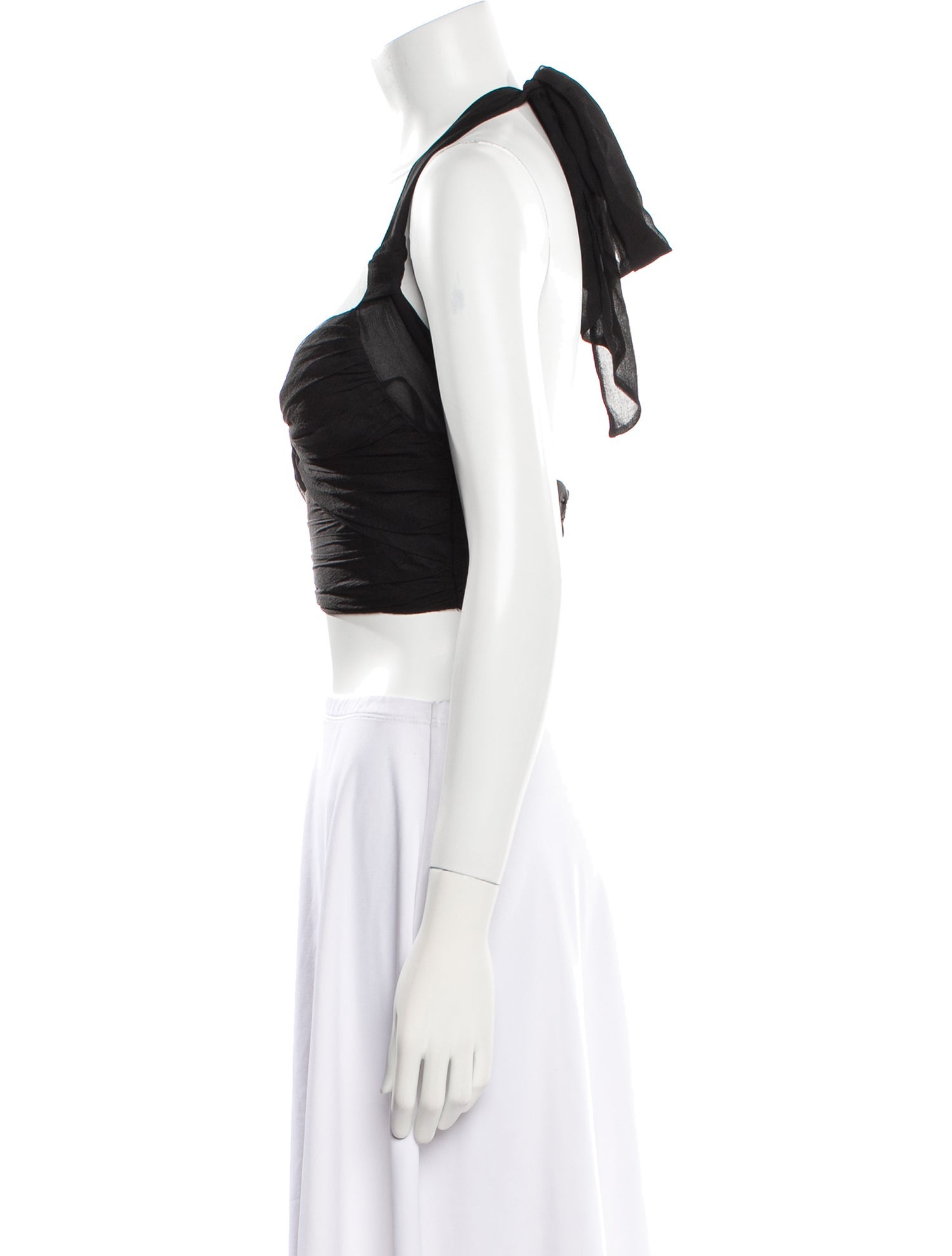 David Fielden Halterneck Sleeveless Crop Top
