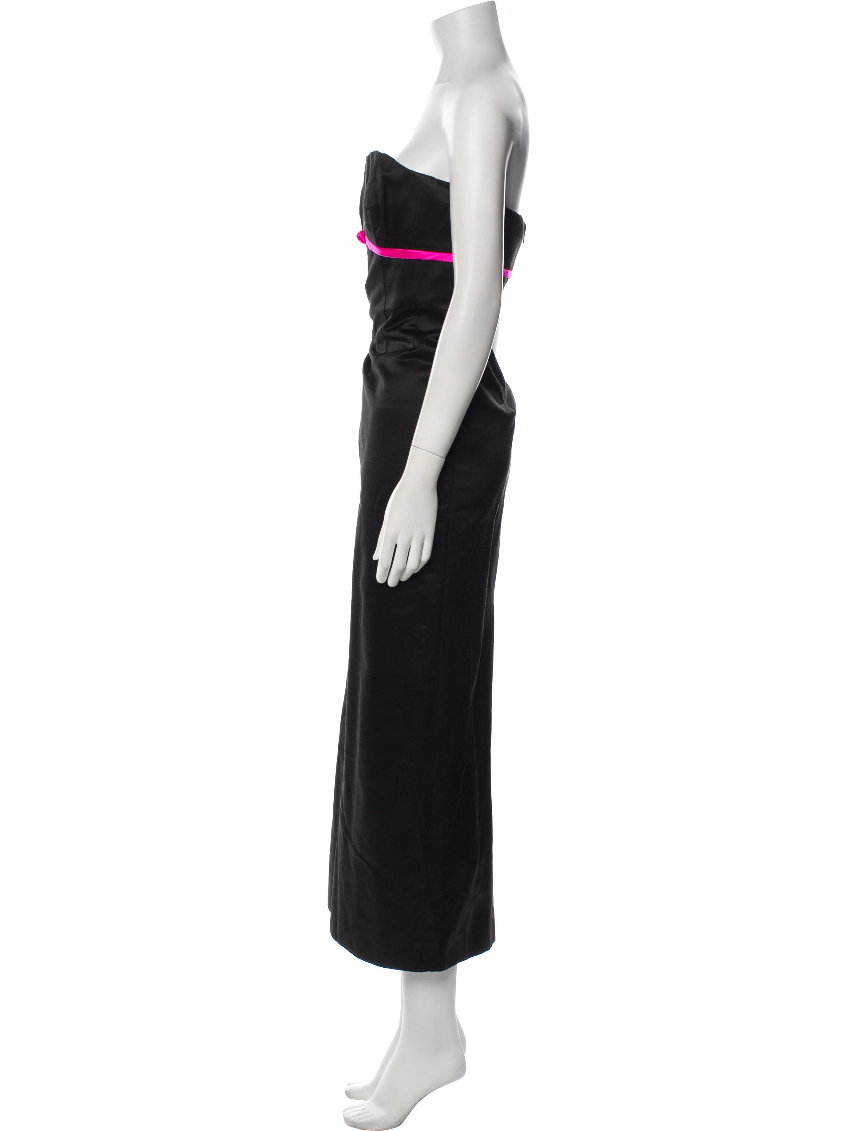 David Fielden Strapless Long Dress