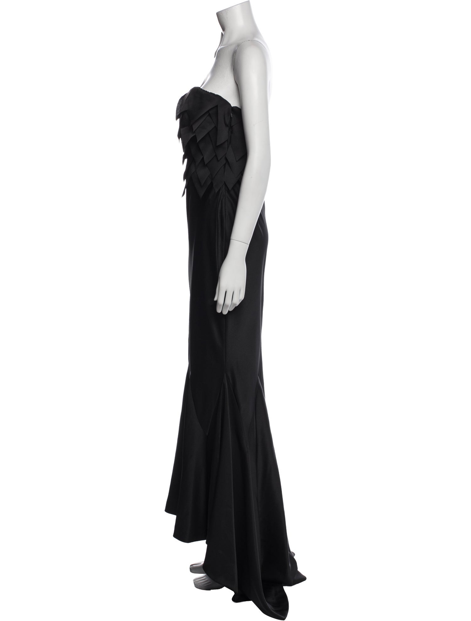 David Fielden Strapless Long Dress