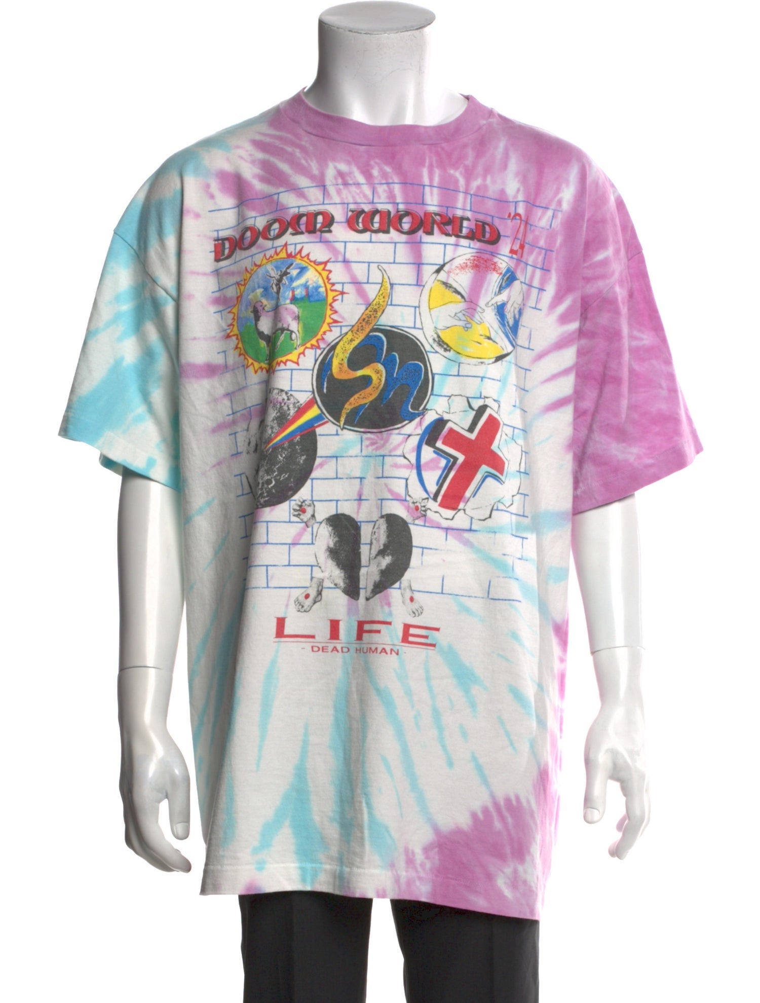 Saint MXXXXXX Doom World Tie-Dye Print T-Shirt w/ Tags