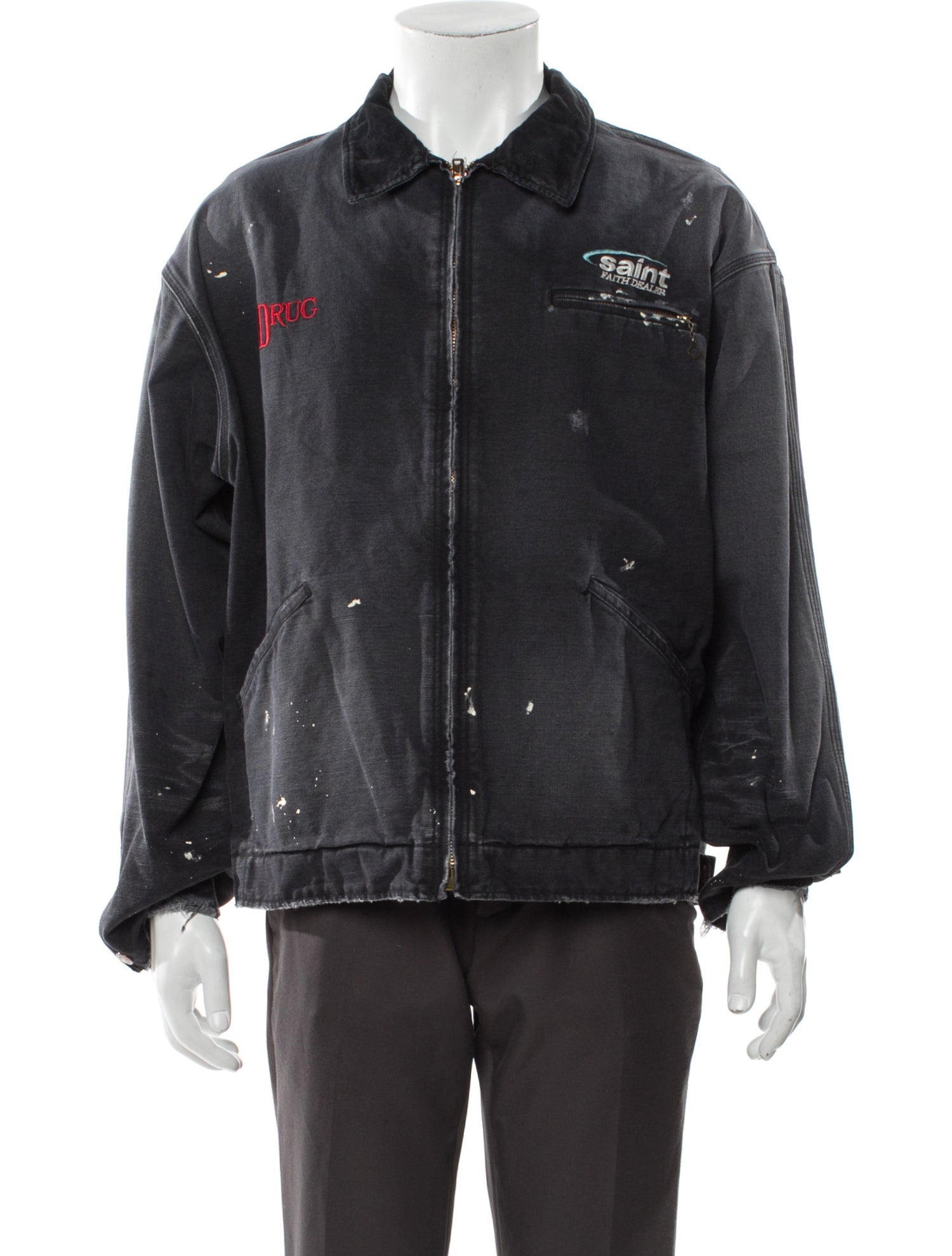 Saint MXXXXXX Detroit Graphic Print Denim Jacket w/ Tags