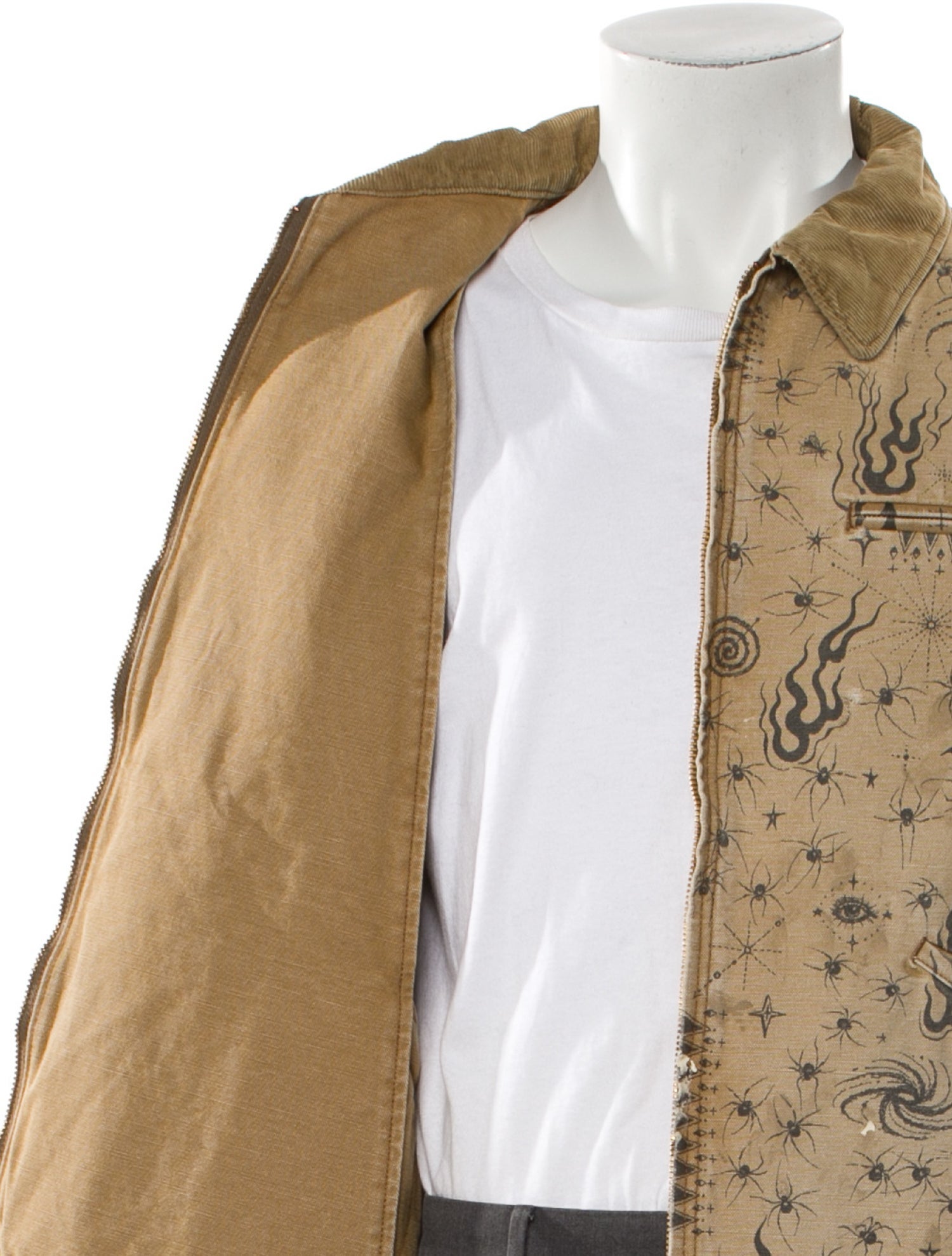 Saint MXXXXXX x Dr. Woo Printed Trucker Jacket w/ Tags - Neutrals