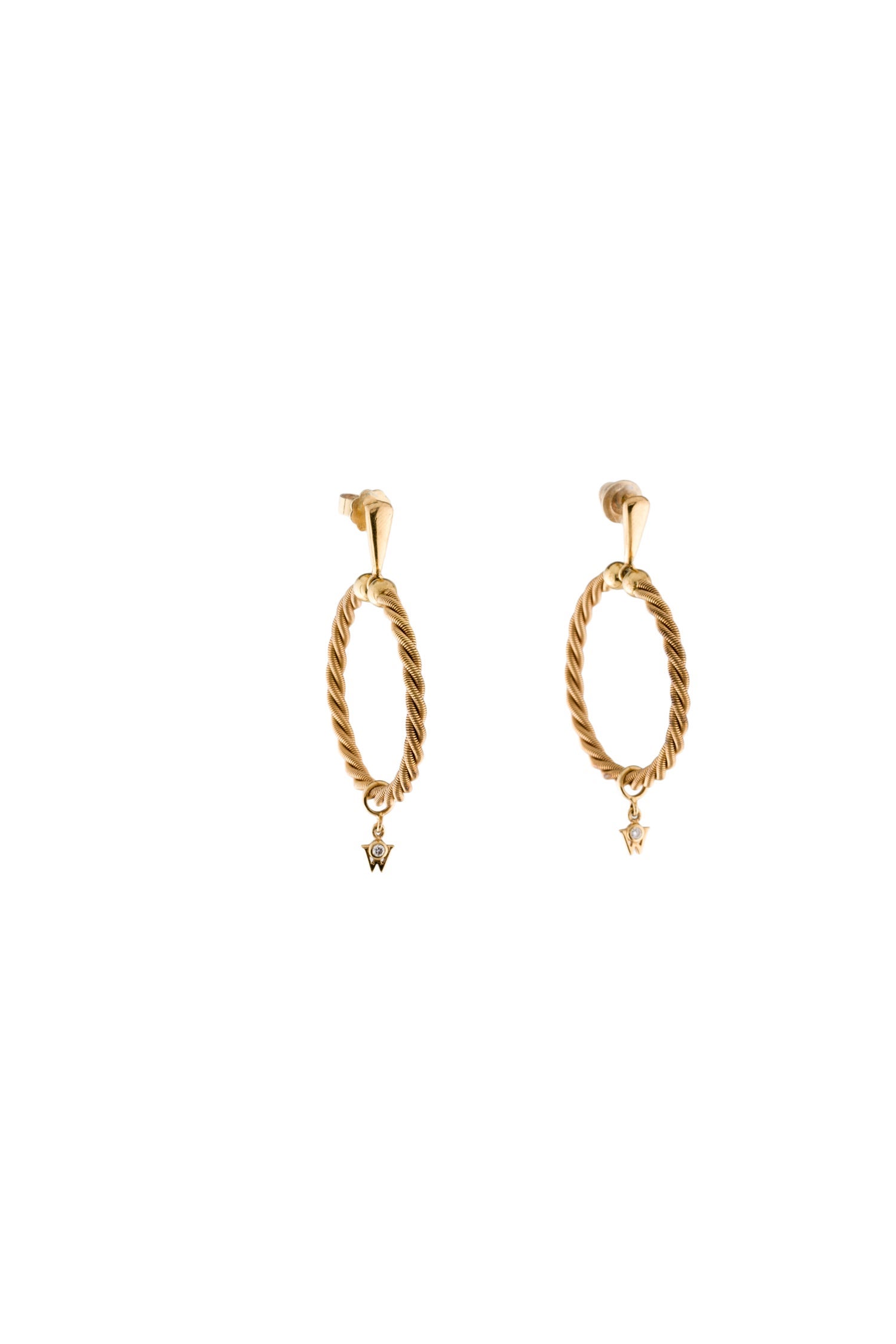 Wellendorff 18K Diamond Hoop Earrings