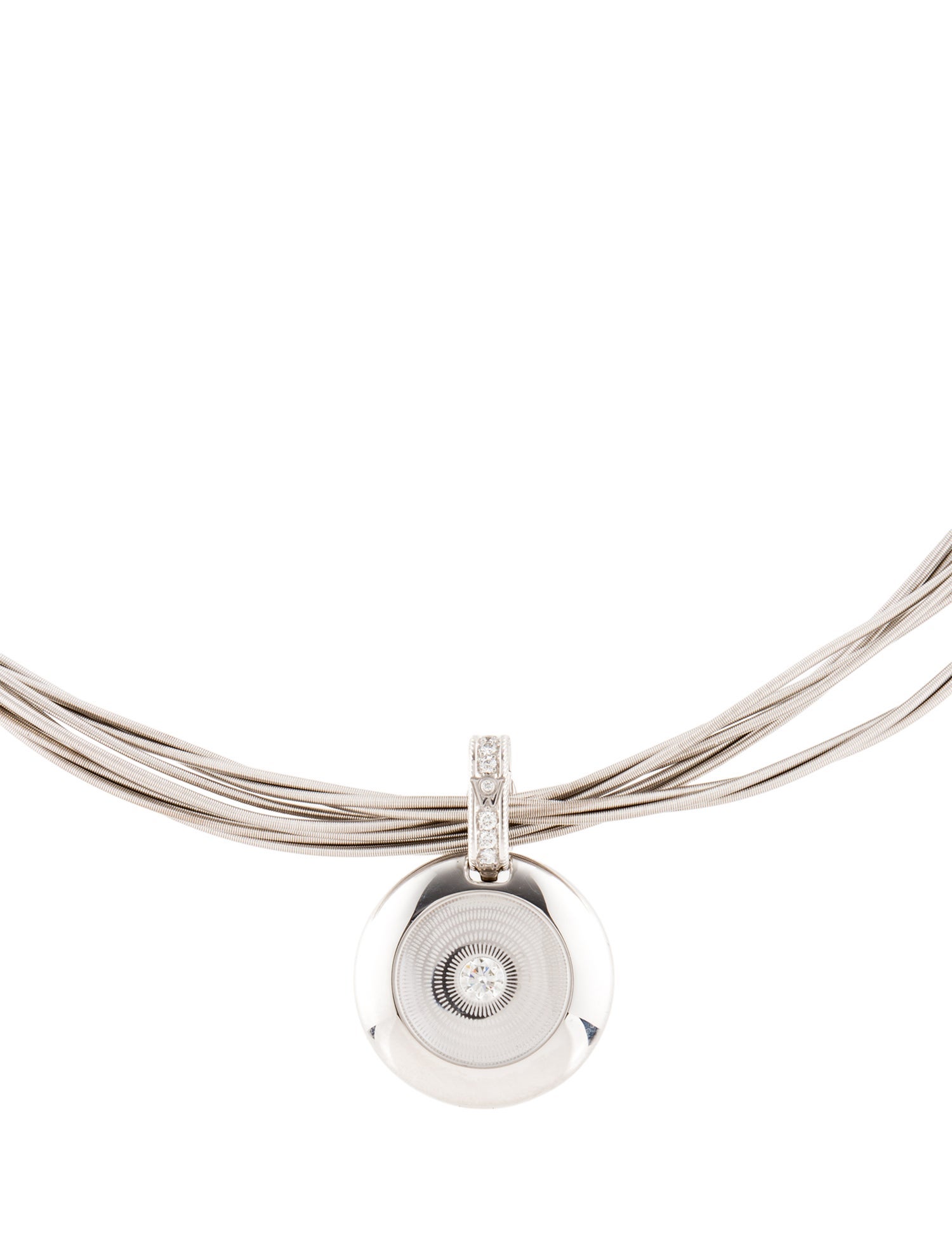 Wellendorff 18K Diamond Treasure Amulet Locket Pendant Necklace