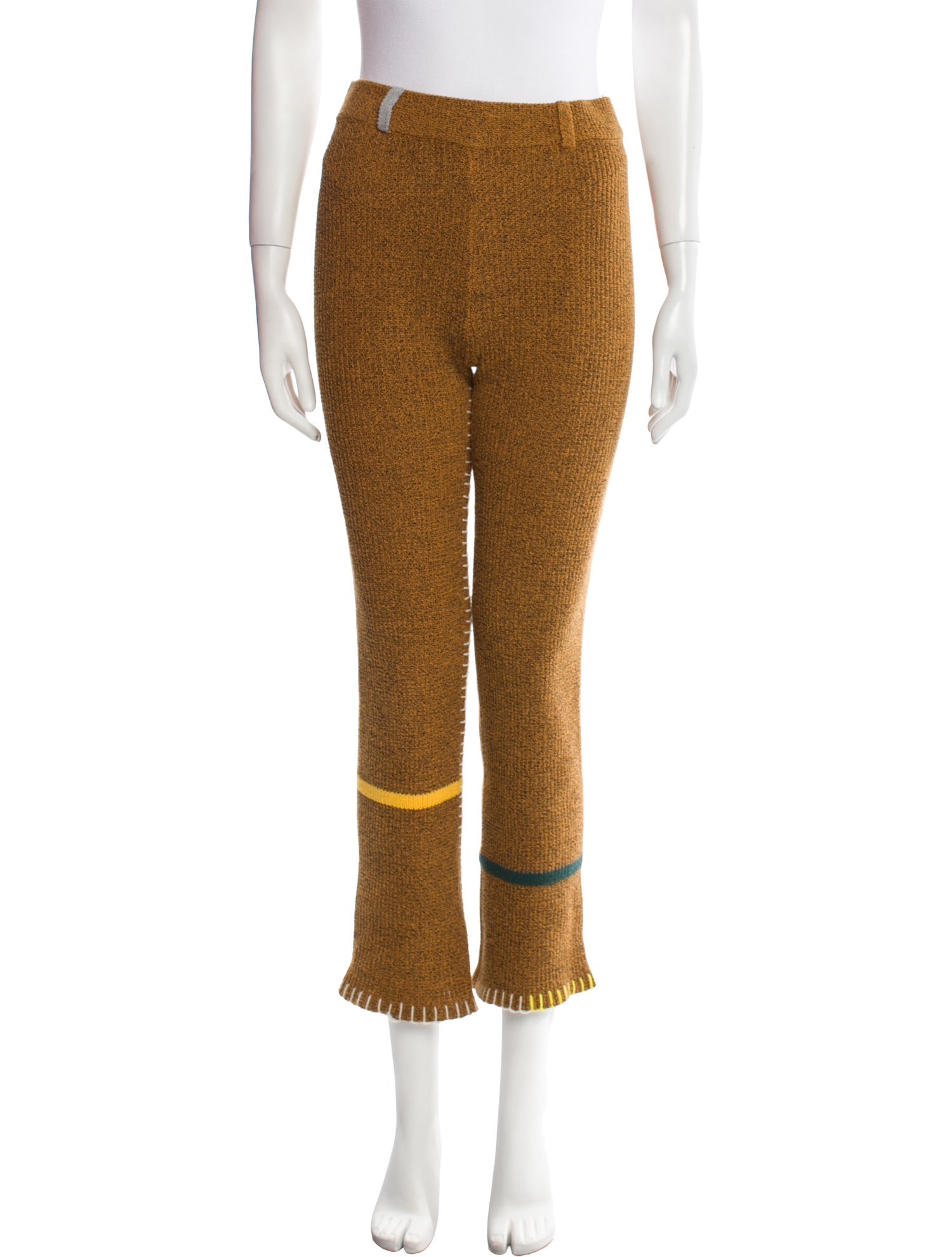 YanYan Striped Embroidered Accent Sweatpants