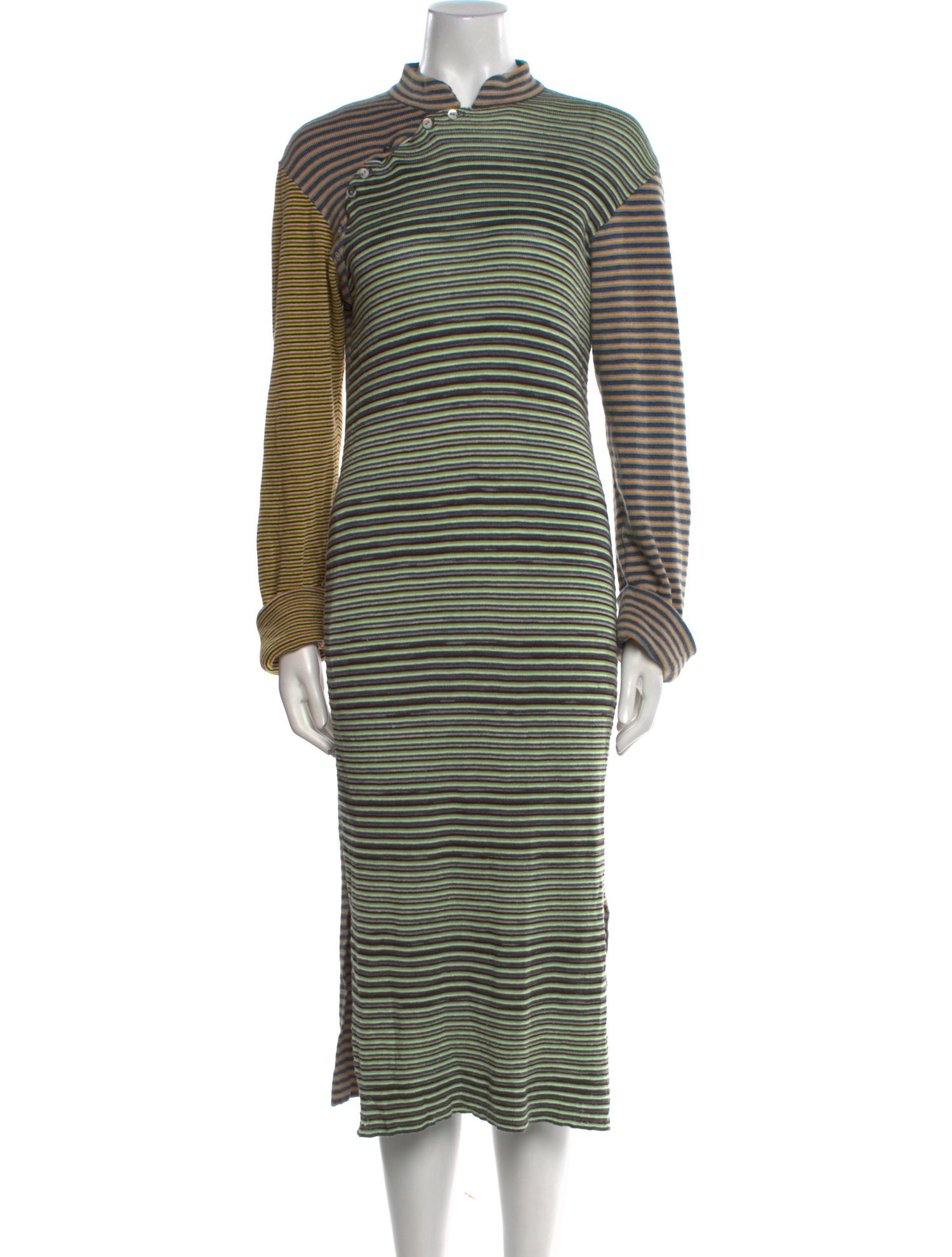 YanYan Striped Midi Length Dress