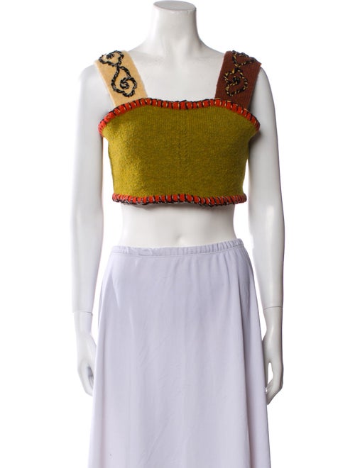 YanYan Wool Printed Crop Top