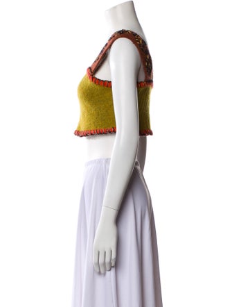 YanYan Wool Printed Crop Top