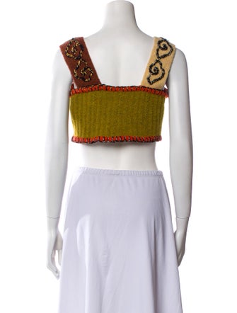 YanYan Wool Printed Crop Top