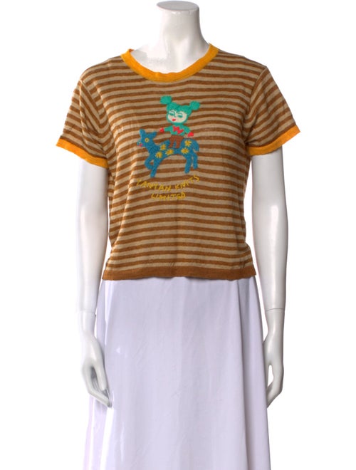 YanYan Striped Crew Neck T-Shirt