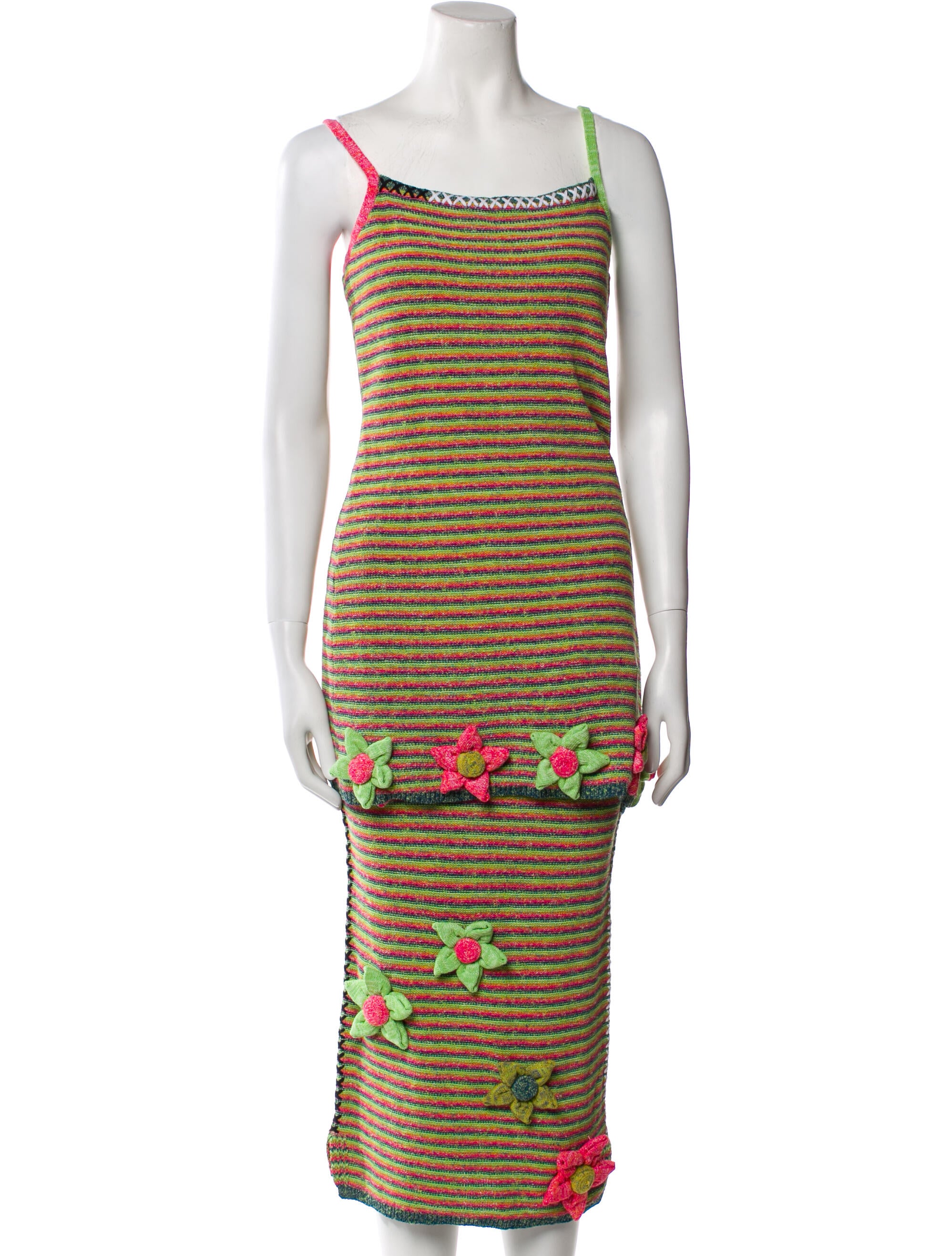 YanYan Striped Whipstitch Trim Skirt Set w/ Tags