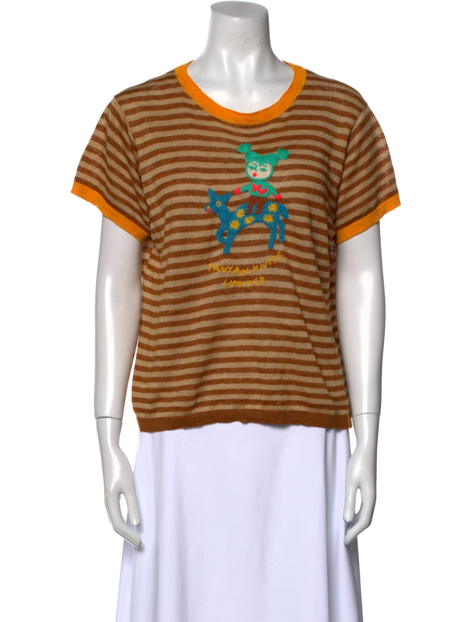 YanYan Linen Striped T-Shirt