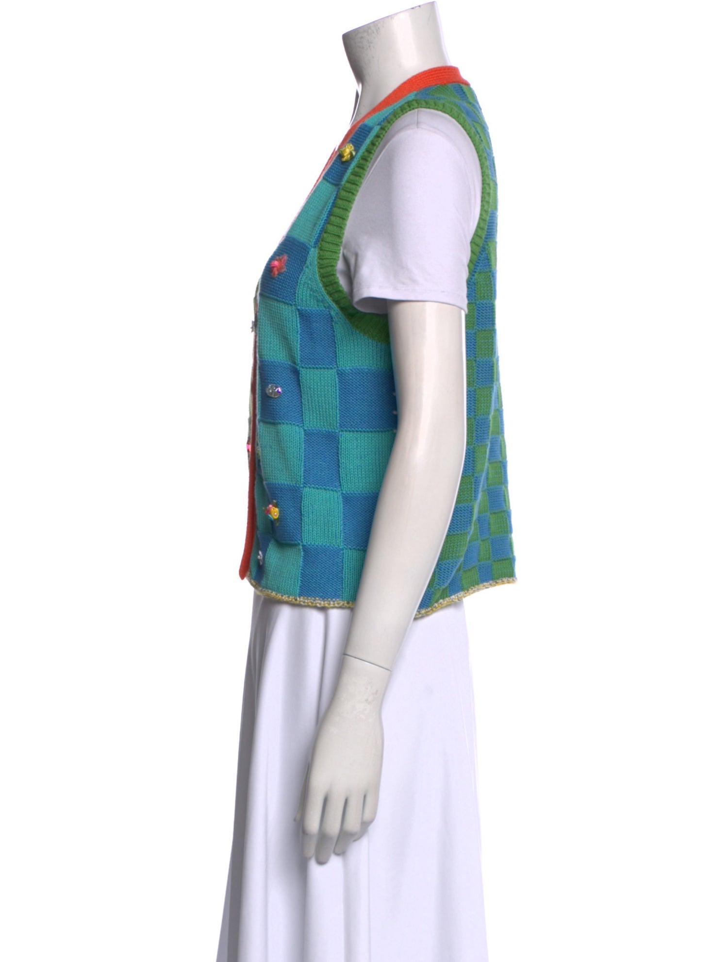 YanYan Printed V-Neck Sweater w/ Tags