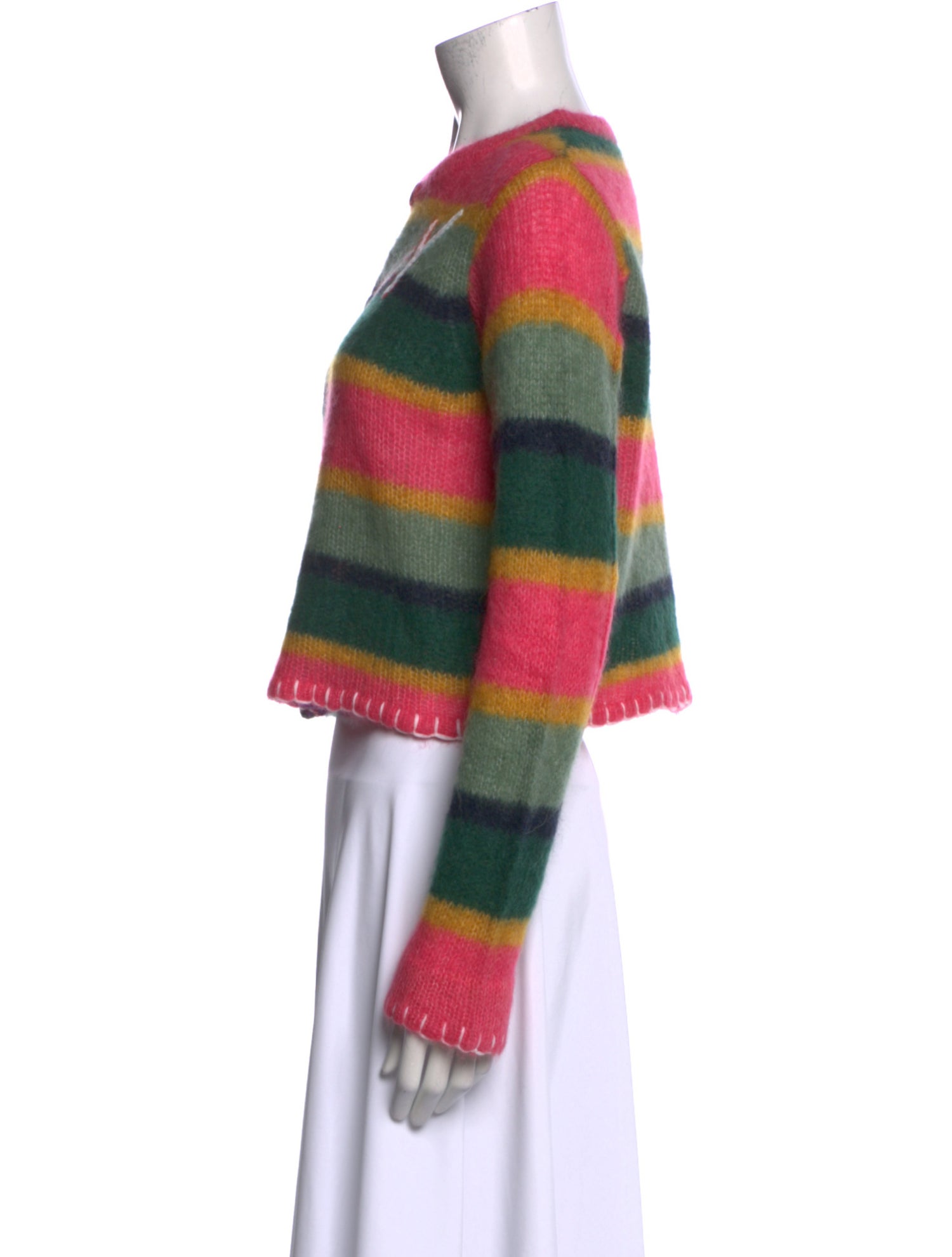 YanYan Striped Crew Neck Sweater