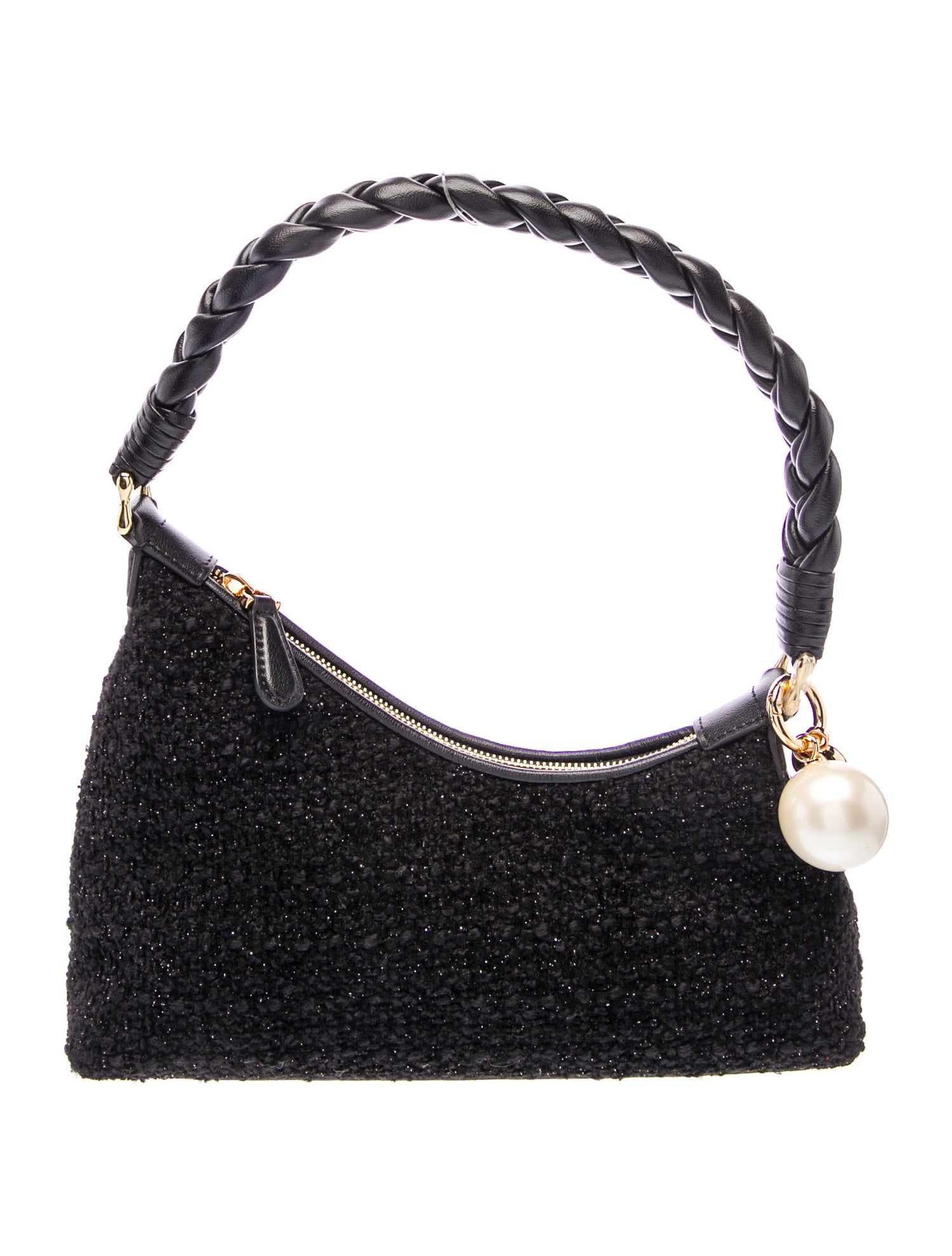 Aupen Tweed Top Handle Bag