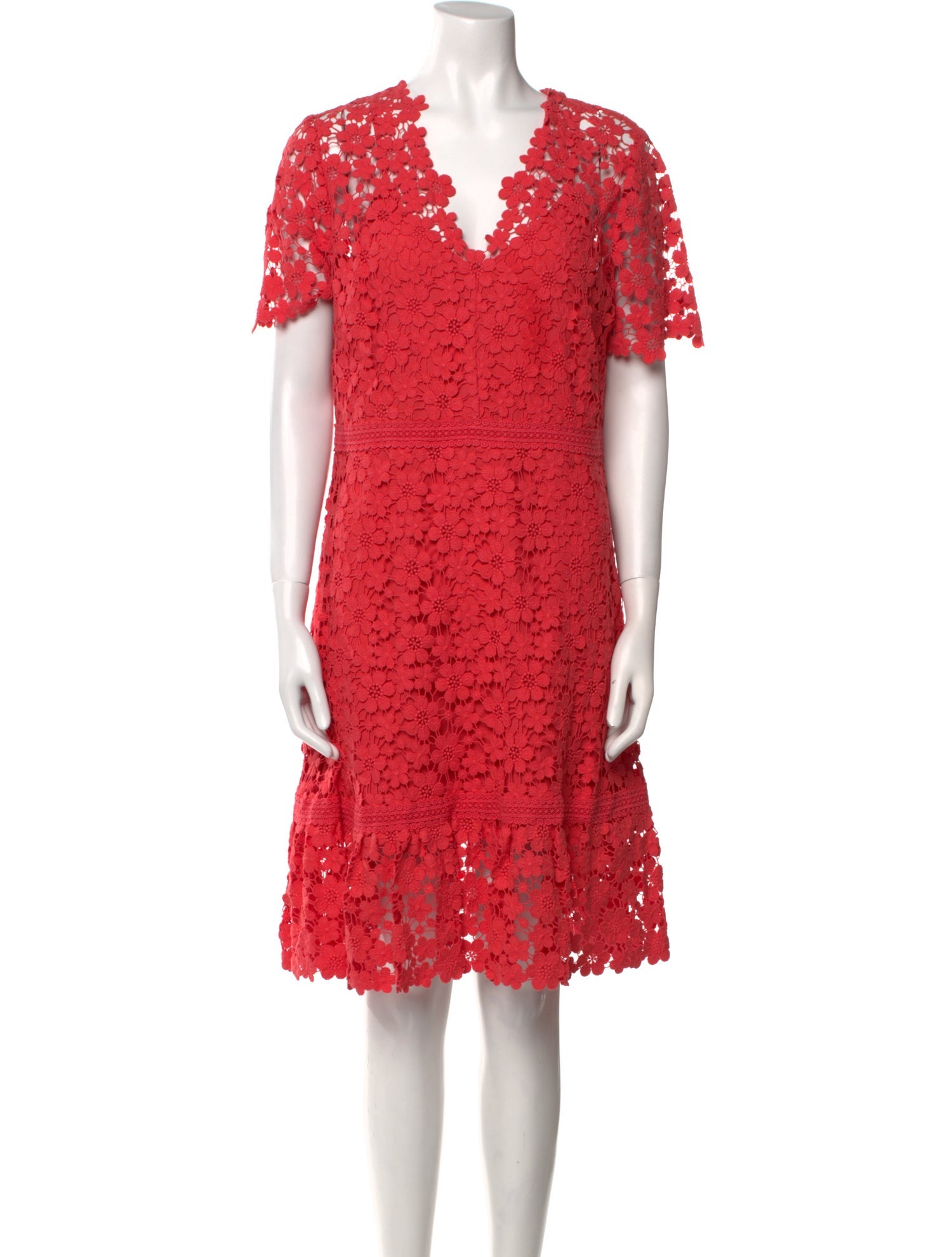 Shoshanna Lace Pattern Knee-Length Dress