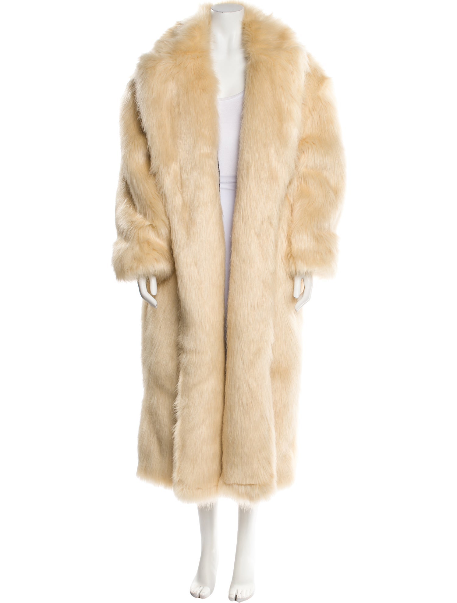 Source Unknown Faux Fur Faux Fur Coat