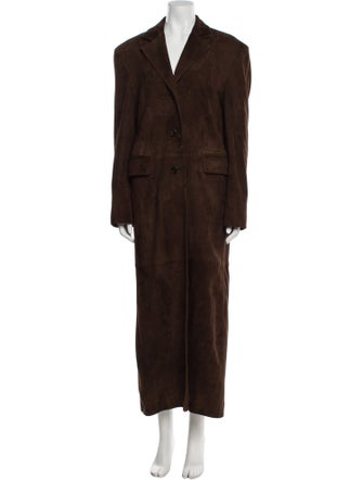 Source Unknown Suede Trench Coat