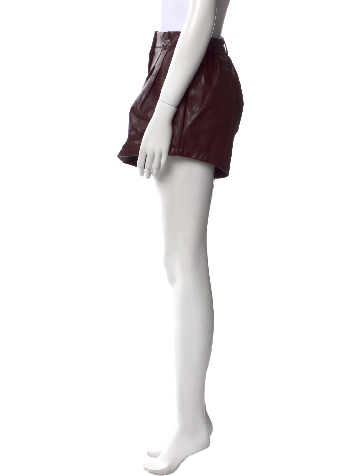 Source Unknown Faux Leather Mini Shorts