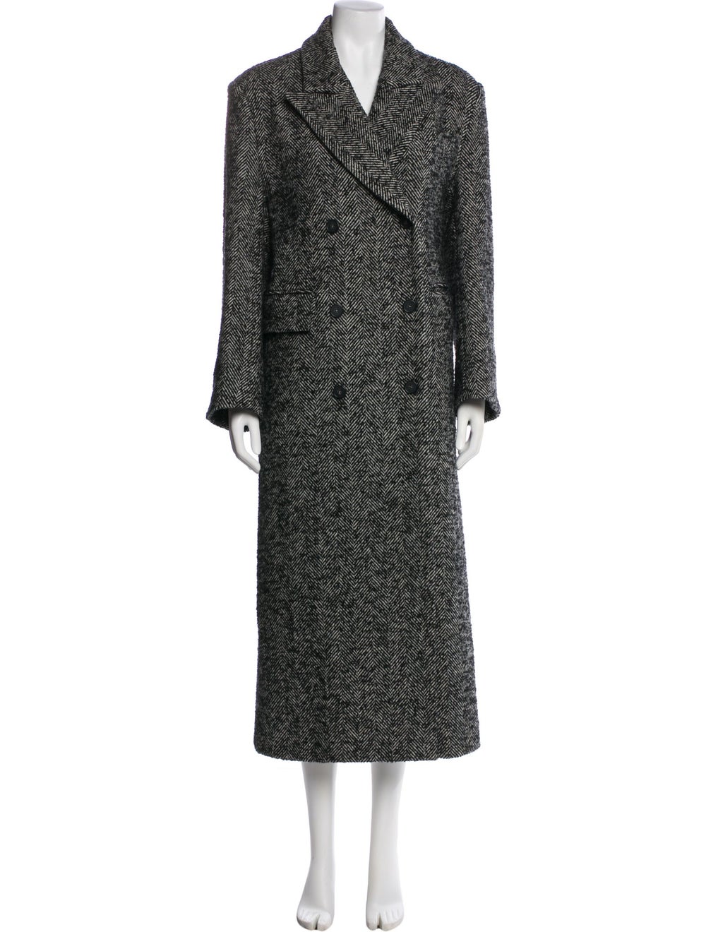 Source Unknown Wool Tweed Pattern Coat - image 1