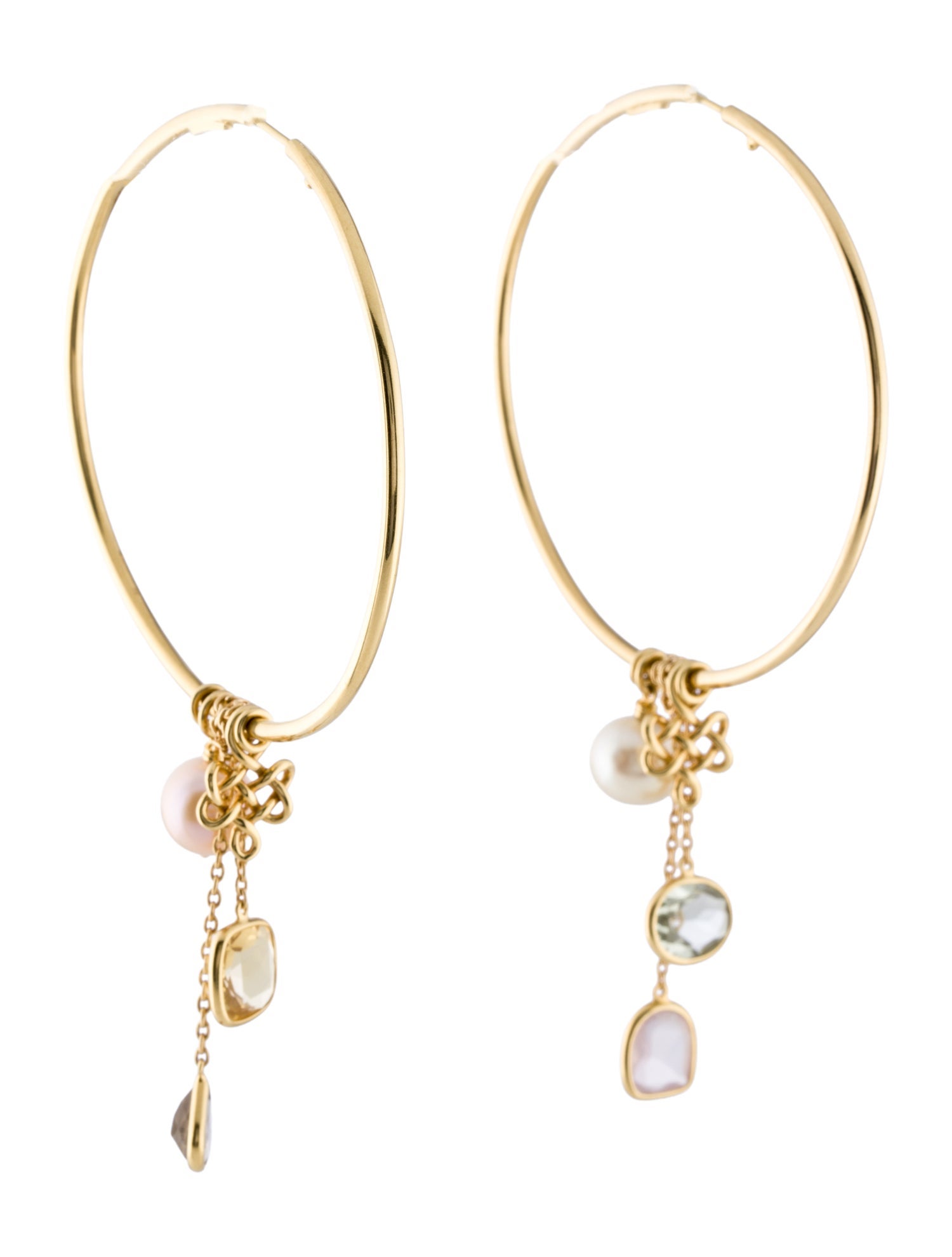 Diane von Furstenberg by H. Stern 18K Pearl & Multistone Drop Earrings