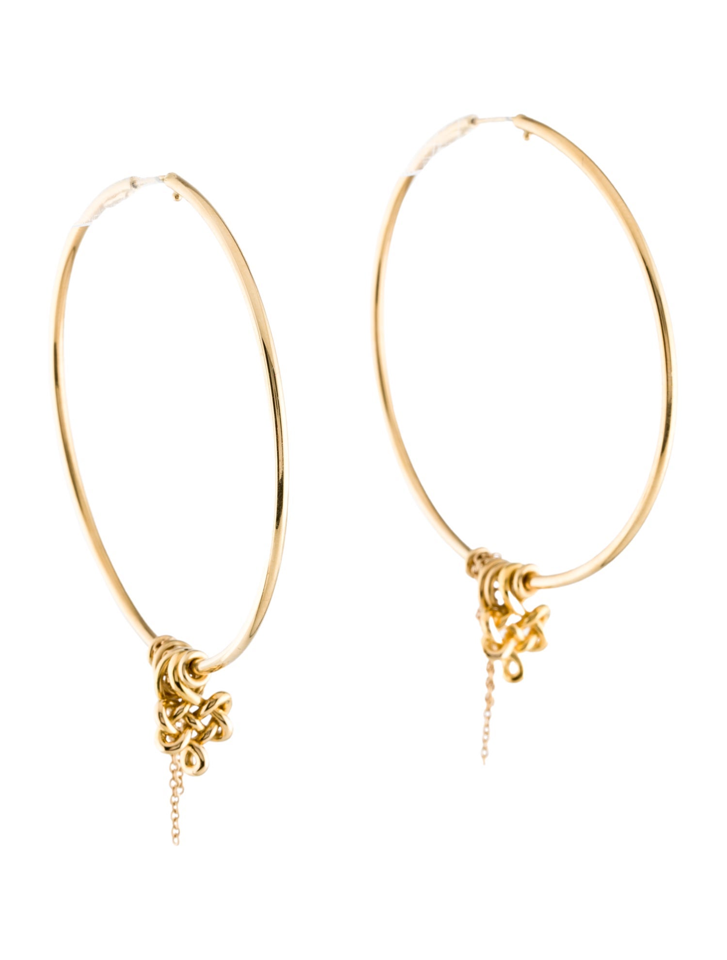 Diane von Furstenberg by H. Stern 18K Love Knot Hoop Earrings