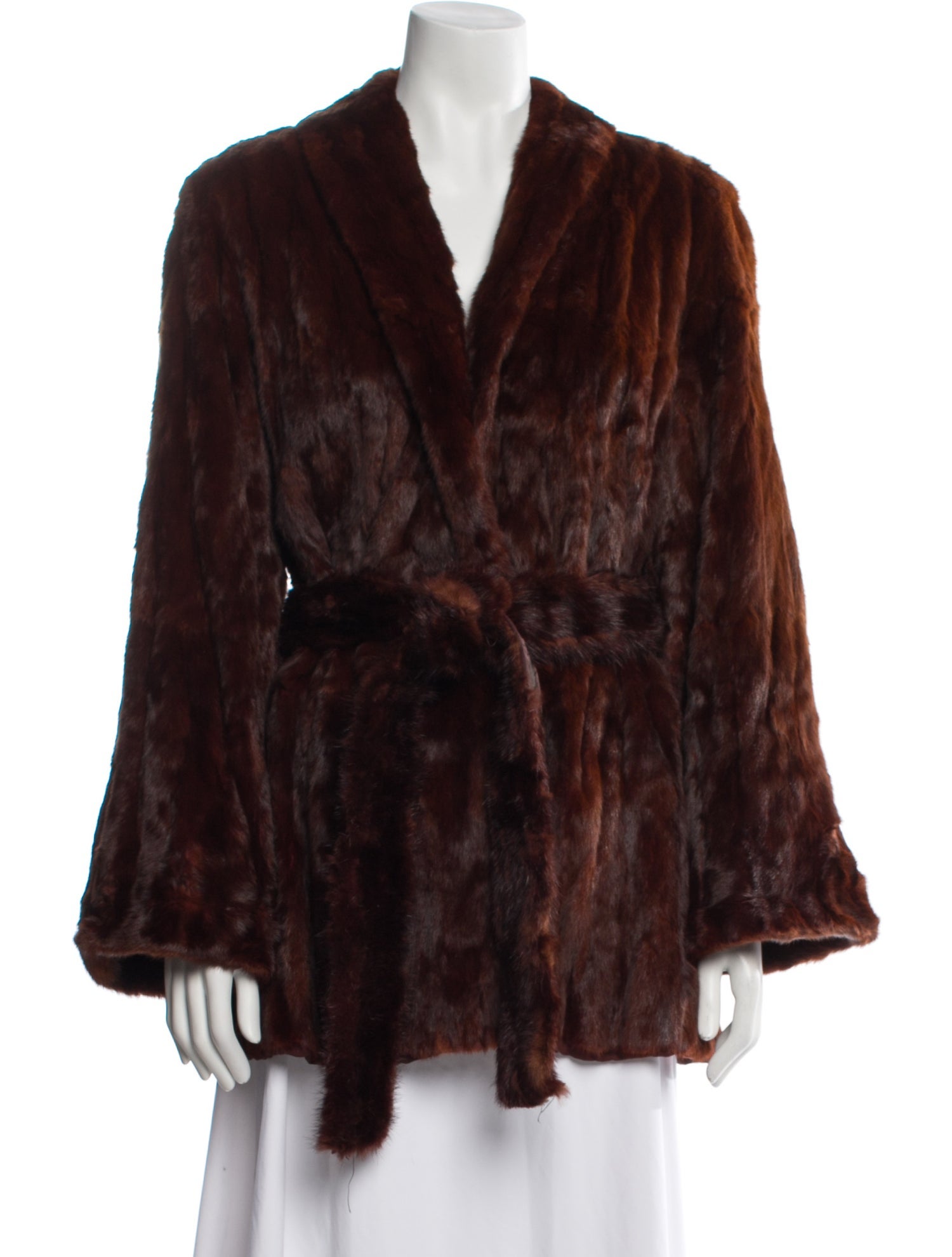 David Green Mink Printed Fur Coat