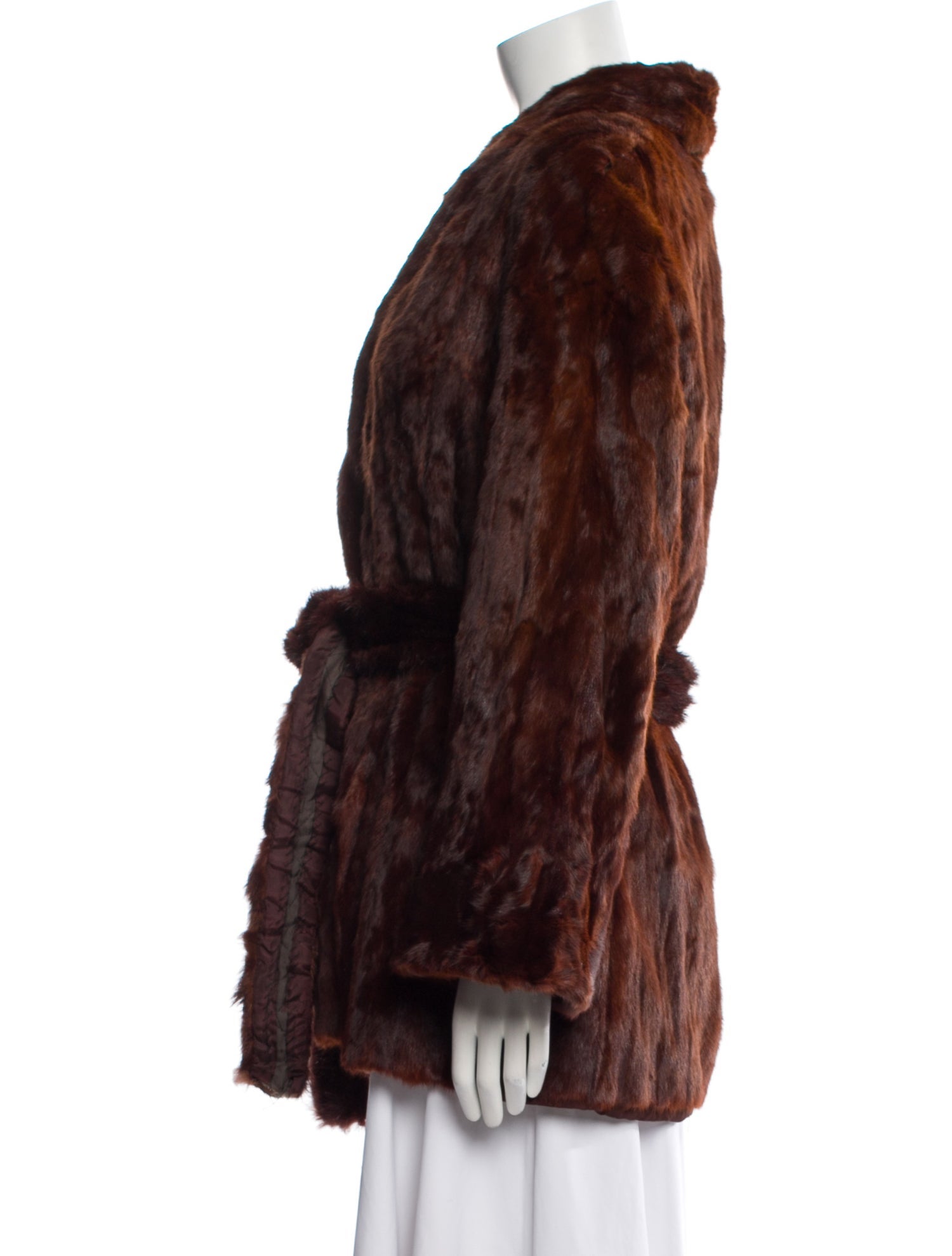 David Green Mink Printed Fur Coat