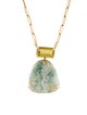 Donald Huber 18K Jadeite, Citrine & Diamond Pendant Necklace